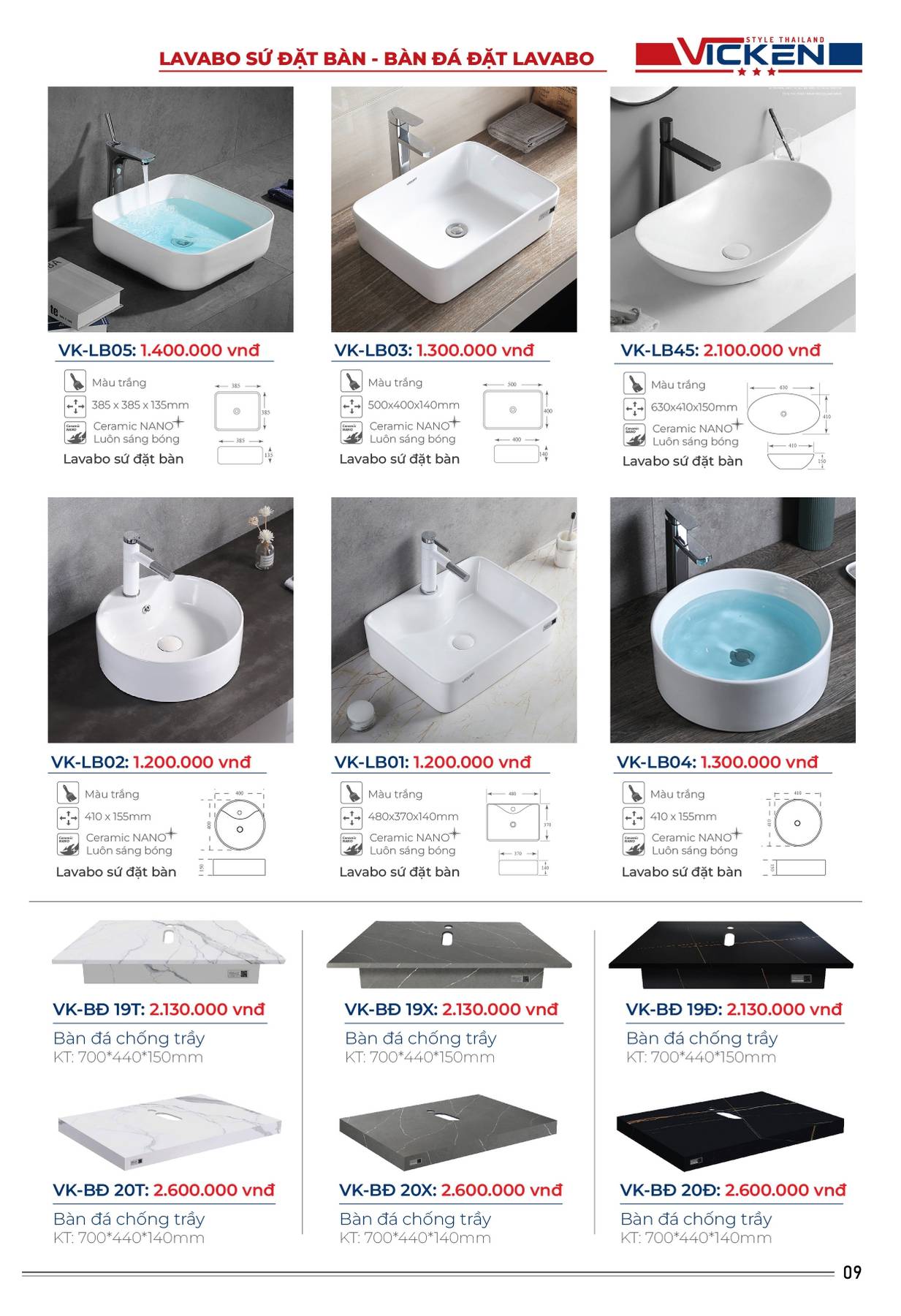 Catalogue và Bảng giá Thiết bị vệ sinh VICKEN 2025 /Page 9